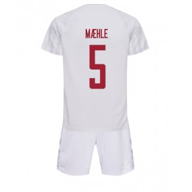 Camisetas Dinamarca Joakim Maehle 5 Segunda Copa Mundial 2022 - Niño (+ Pantalones)